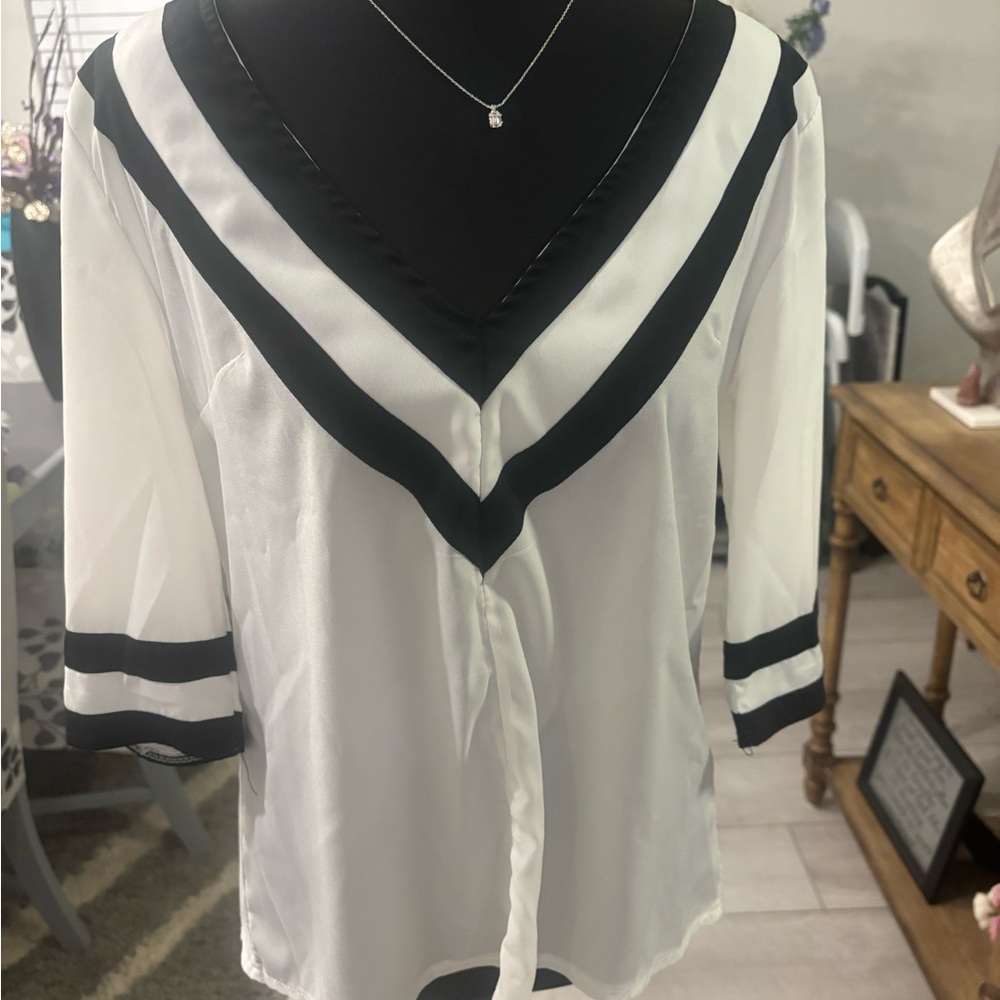 Black and White Women's Top